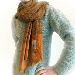 Ternet cashmere tørklæde orange