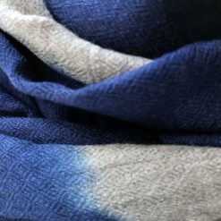 Cashmere Dip Dye Tørklæde - Mørkeblå