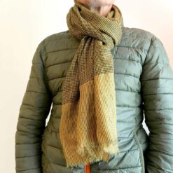 Ternet cashmere tørklæde - gul