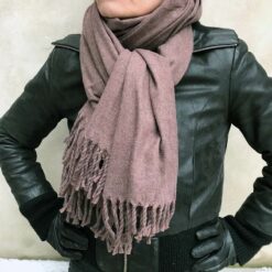 Handloom Tak Shawl - brun