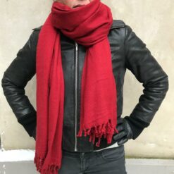 Handloom Tak Shawl - rød