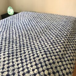 Sengetæppe Indigo Kantha - blokprint