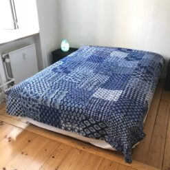 Indigo Kantha sengetæppe, quilt