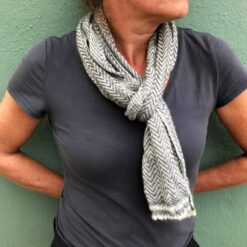 Herre cashmere - sildebensmønster, lys