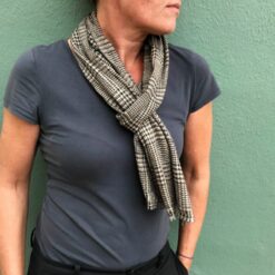 Herre cashmere - sort-lysebrun tern